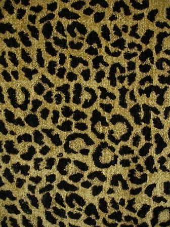 Cheeta Black, chenille upholstery